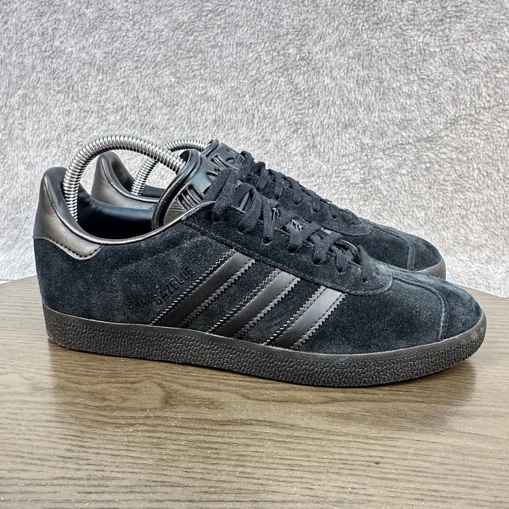 Adidas Gazelle Core Black Sneakers Mens Size 8 Suede CQ2809 Low Top Shoes